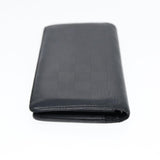 LOUIS VUITTON Damier Infini Portefeuille Brazza Wallet Black N63010 Auth bs17104