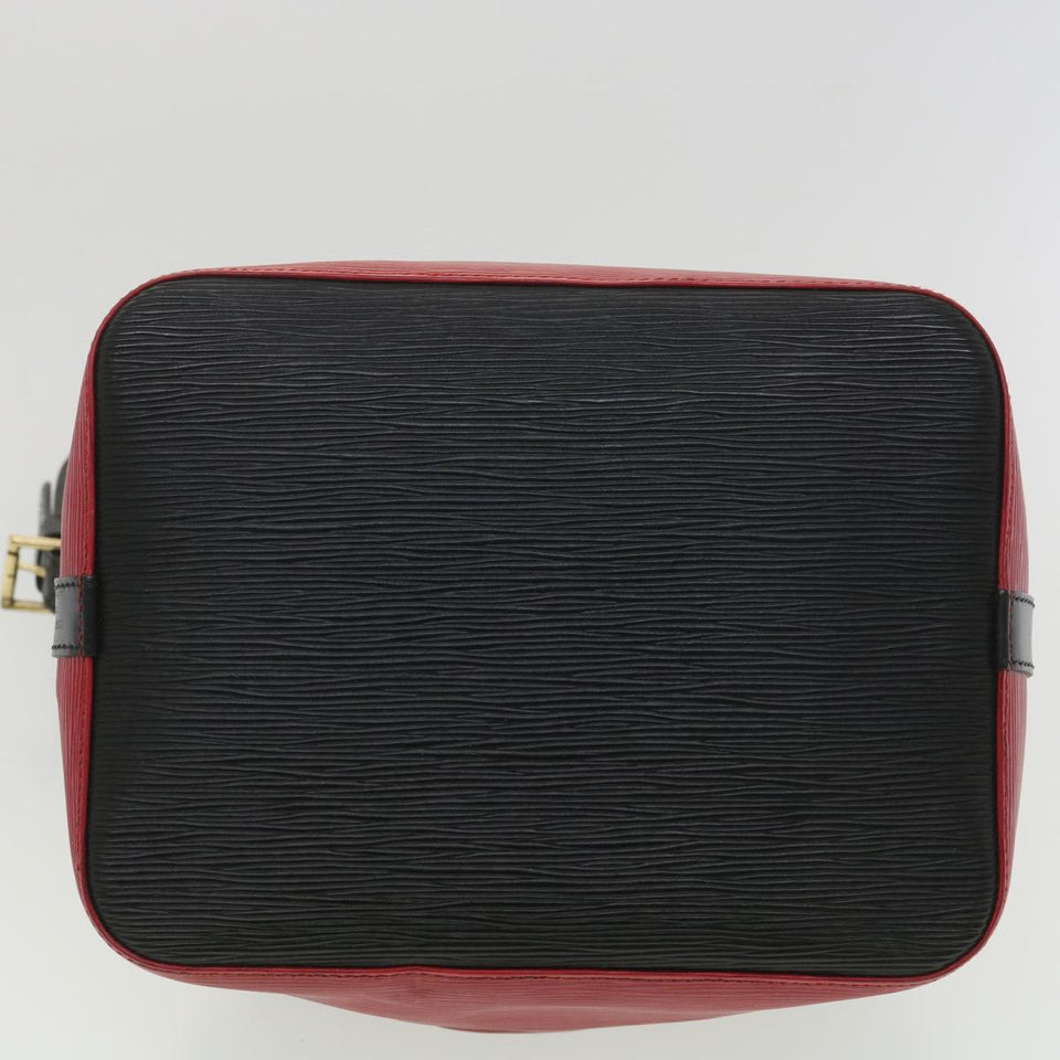 LOUIS VUITTON Epi Petit Noe Shoulder Bag bicolor Black Red M44172 LV  bs3388