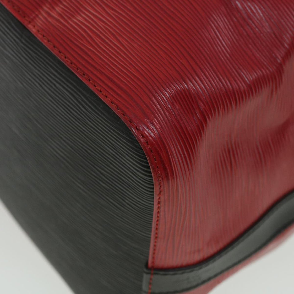 LOUIS VUITTON Epi Petit Noe Shoulder Bag bicolor Black Red M44172 LV  bs3388