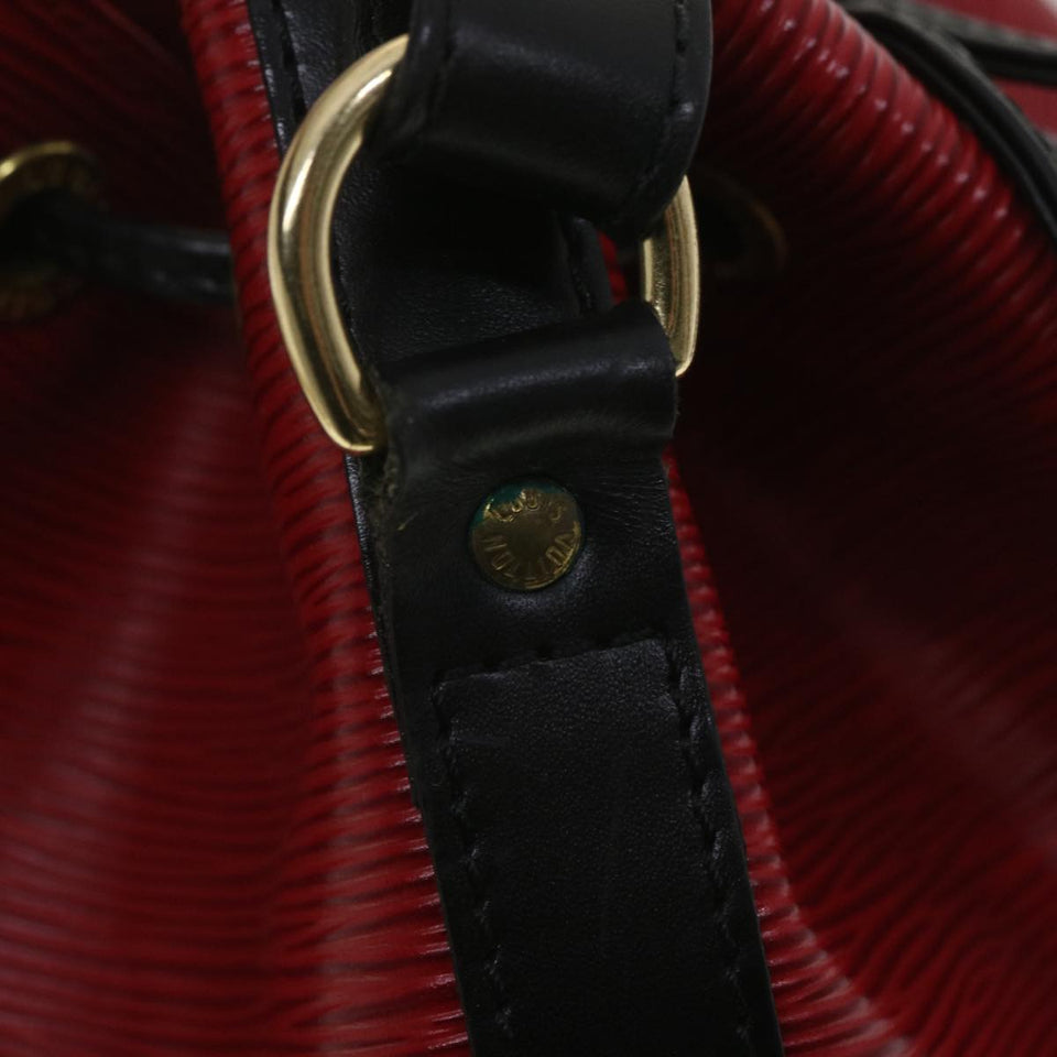 LOUIS VUITTON Epi Petit Noe Shoulder Bag bicolor Black Red M44172 LV  bs3388