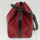 LOUIS VUITTON Epi Petit Noe Shoulder Bag bicolor Black Red M44172 LV  bs3388