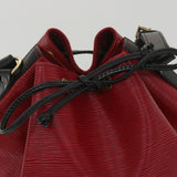 LOUIS VUITTON Epi Petit Noe Shoulder Bag bicolor Black Red M44172 LV  bs3388