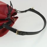 LOUIS VUITTON Epi Petit Noe Shoulder Bag bicolor Black Red M44172 LV  bs3388