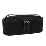 CHRISTIAN DIOR Trotter Canvas Vanity Cosmetic Pouch Black  bs4796