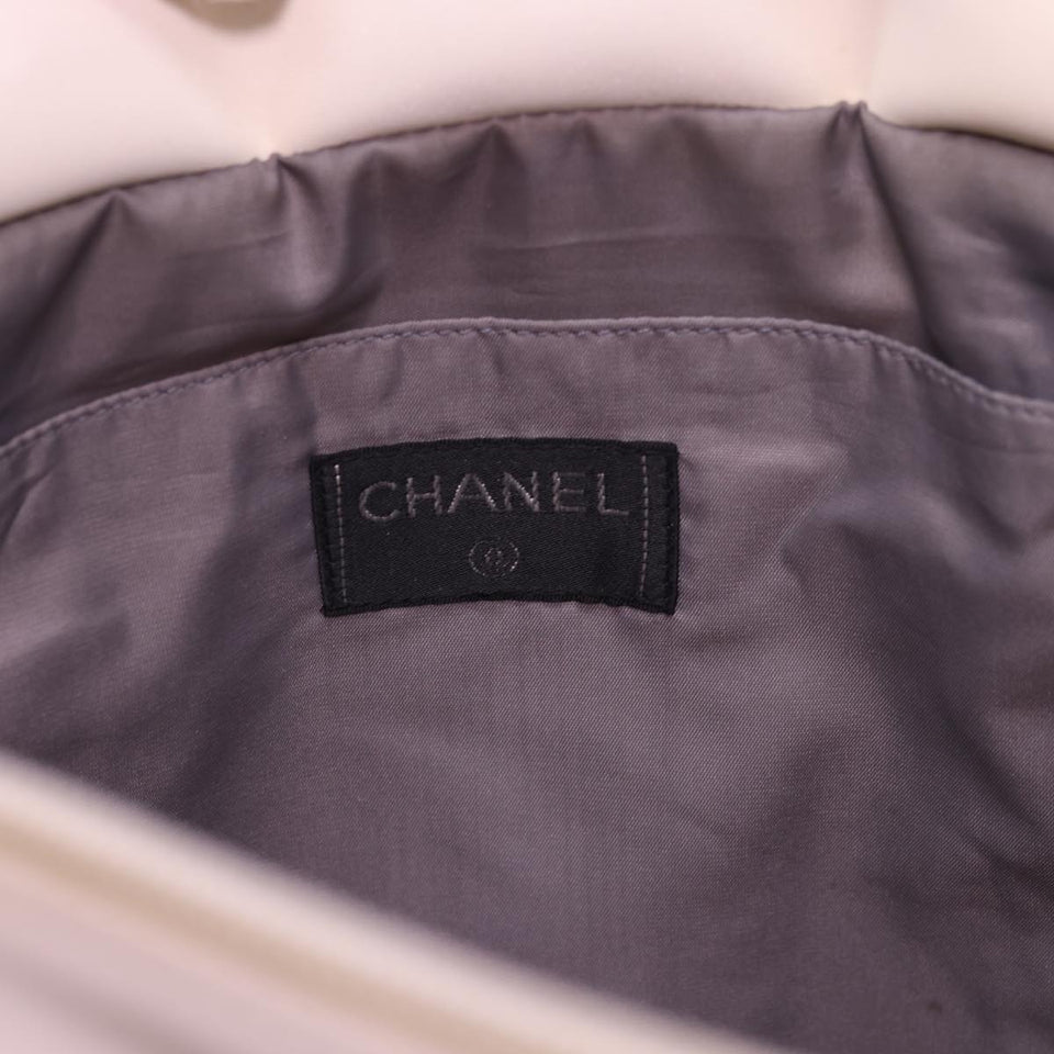 CHANEL Shoulder Bag Nylon White CC  bs4932