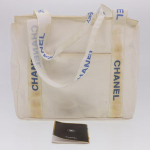 CHANEL Shoulder Bag Nylon White CC  bs4932