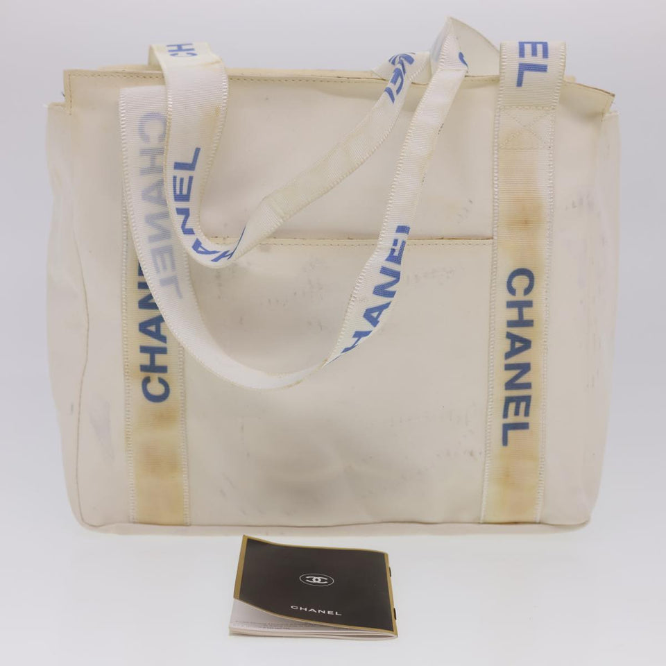 CHANEL Shoulder Bag Nylon White CC  bs4932