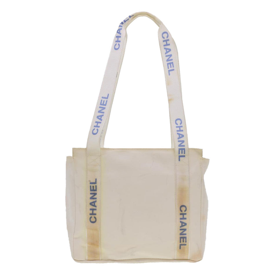 CHANEL Shoulder Bag Nylon White CC  bs4932
