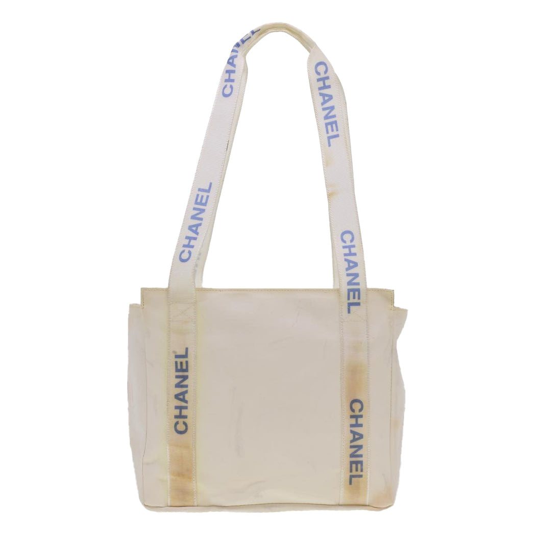 CHANEL Shoulder Bag Nylon White CC  bs4932