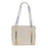 CHANEL Shoulder Bag Nylon White CC  bs4932