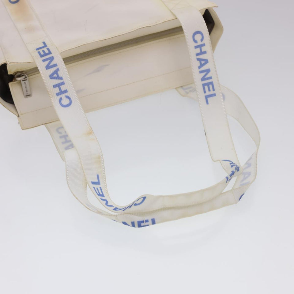 CHANEL Shoulder Bag Nylon White CC  bs4932