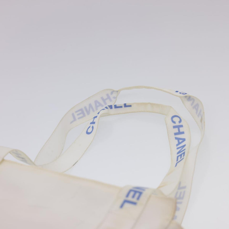 CHANEL Shoulder Bag Nylon White CC  bs4932