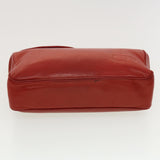 CHRISTIAN DIOR Clutch Bag Leather Red  bs5260