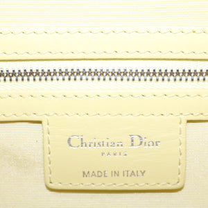 CHRISTIAN DIOR Lady Dior Canage Tote Bag Coated Canvas Yellow  bs5871