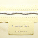 CHRISTIAN DIOR Lady Dior Canage Tote Bag Coated Canvas Yellow  bs5871