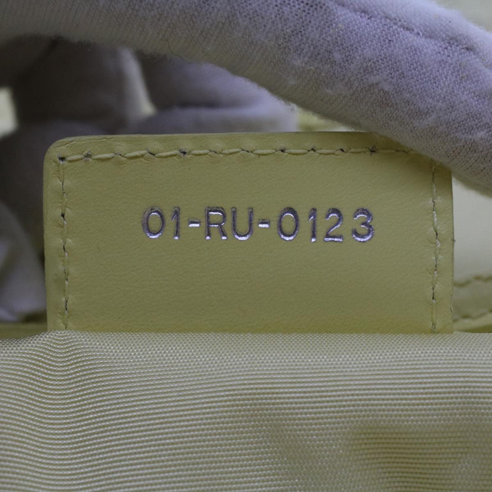 CHRISTIAN DIOR Lady Dior Canage Tote Bag Coated Canvas Yellow  bs5871