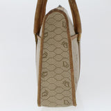 CHRISTIAN DIOR Honeycomb Canvas Hand Bag PVC Leather Beige  bs6449