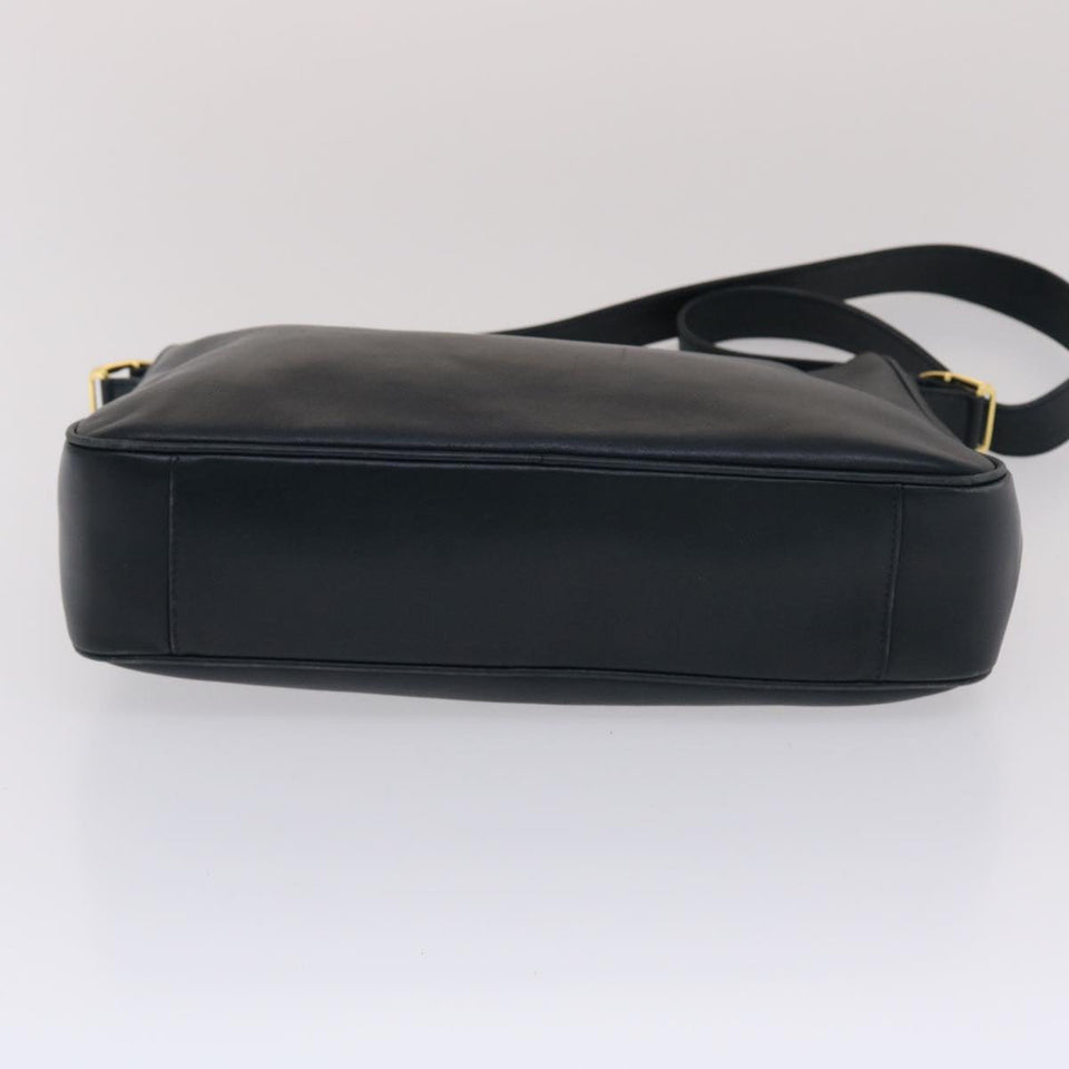 GUCCI Shoulder Bag Leather Navy  bs6472