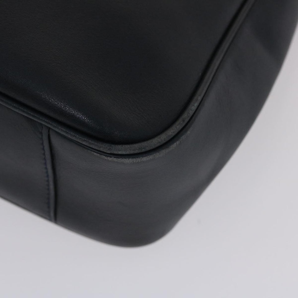 GUCCI Shoulder Bag Leather Navy  bs6472