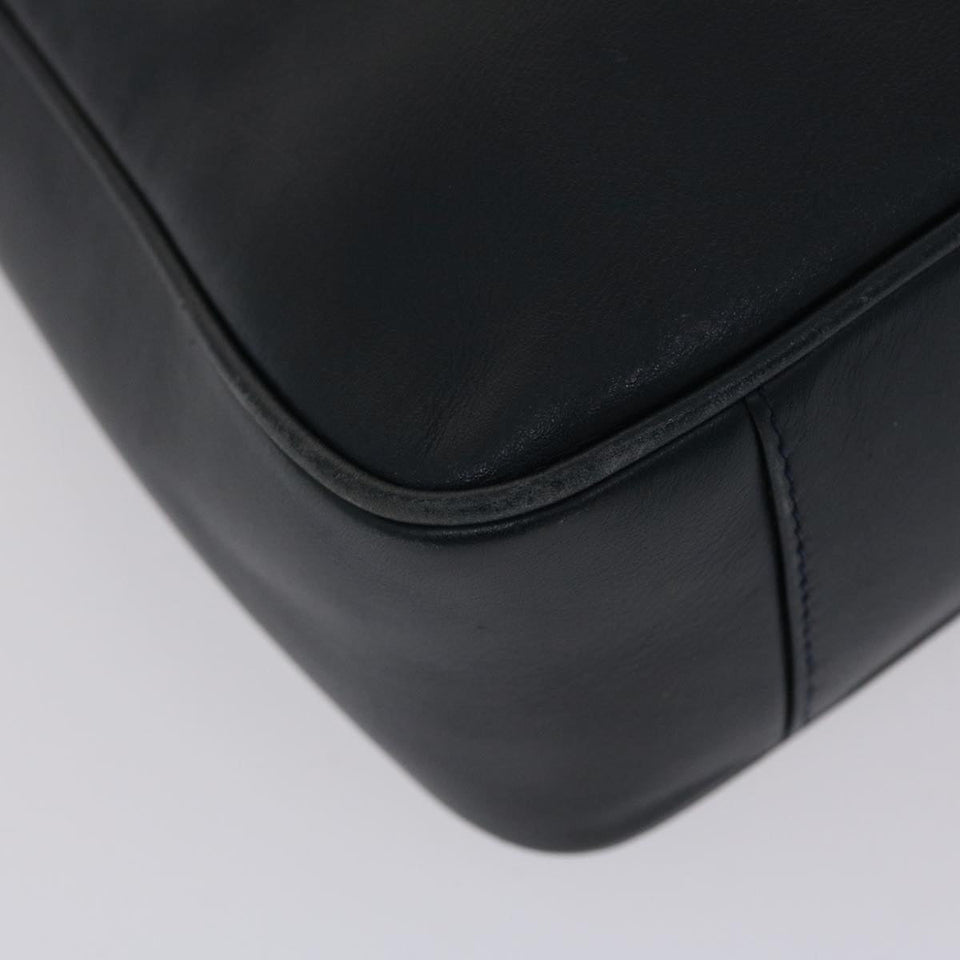 GUCCI Shoulder Bag Leather Navy  bs6472