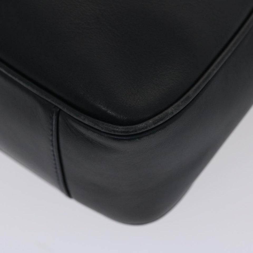 GUCCI Shoulder Bag Leather Navy  bs6472