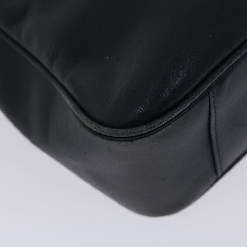 GUCCI Shoulder Bag Leather Navy  bs6472