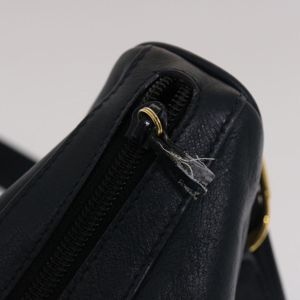GUCCI Shoulder Bag Leather Navy  bs6472