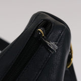 GUCCI Shoulder Bag Leather Navy  bs6472