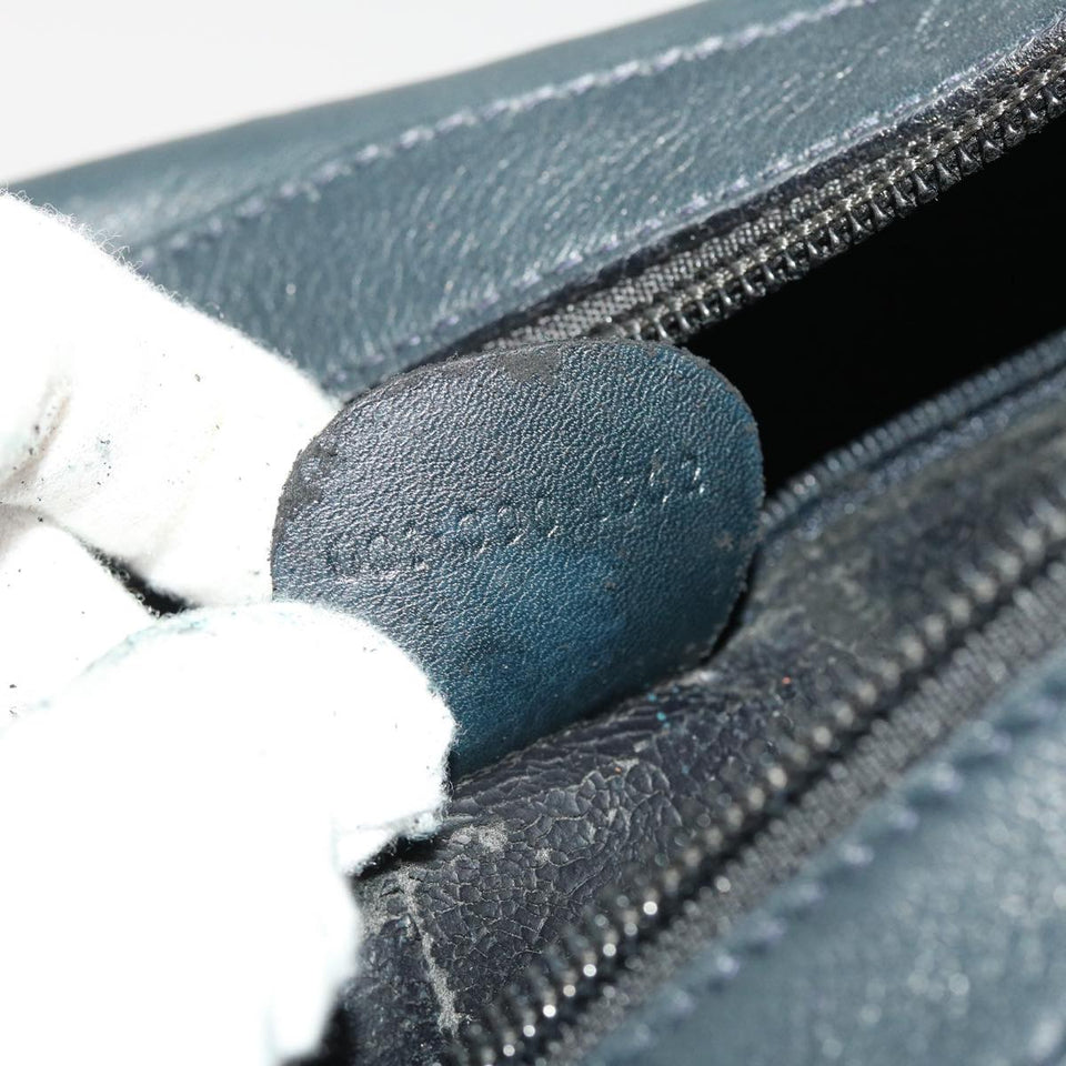 GUCCI Shoulder Bag Leather Navy  bs6472