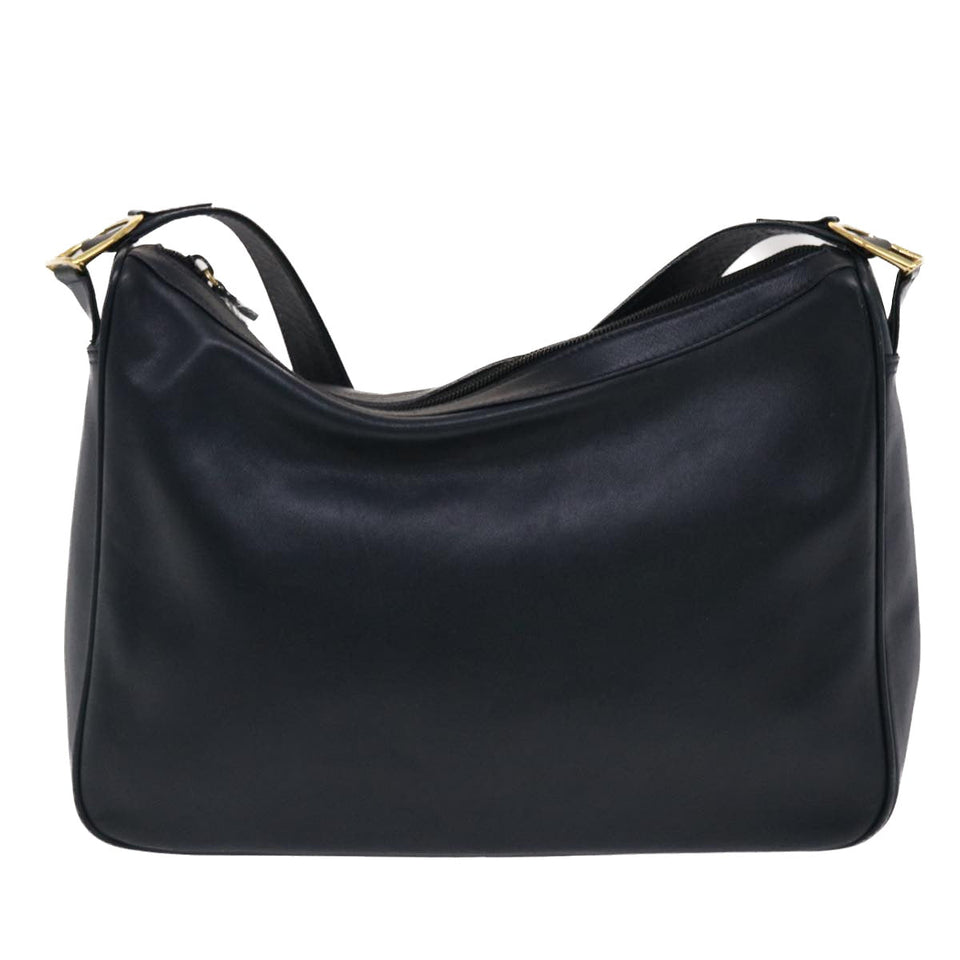 GUCCI Shoulder Bag Leather Navy  bs6472