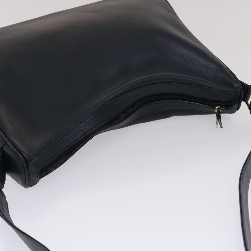 GUCCI Shoulder Bag Leather Navy  bs6472