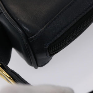 GUCCI Shoulder Bag Leather Navy  bs6472