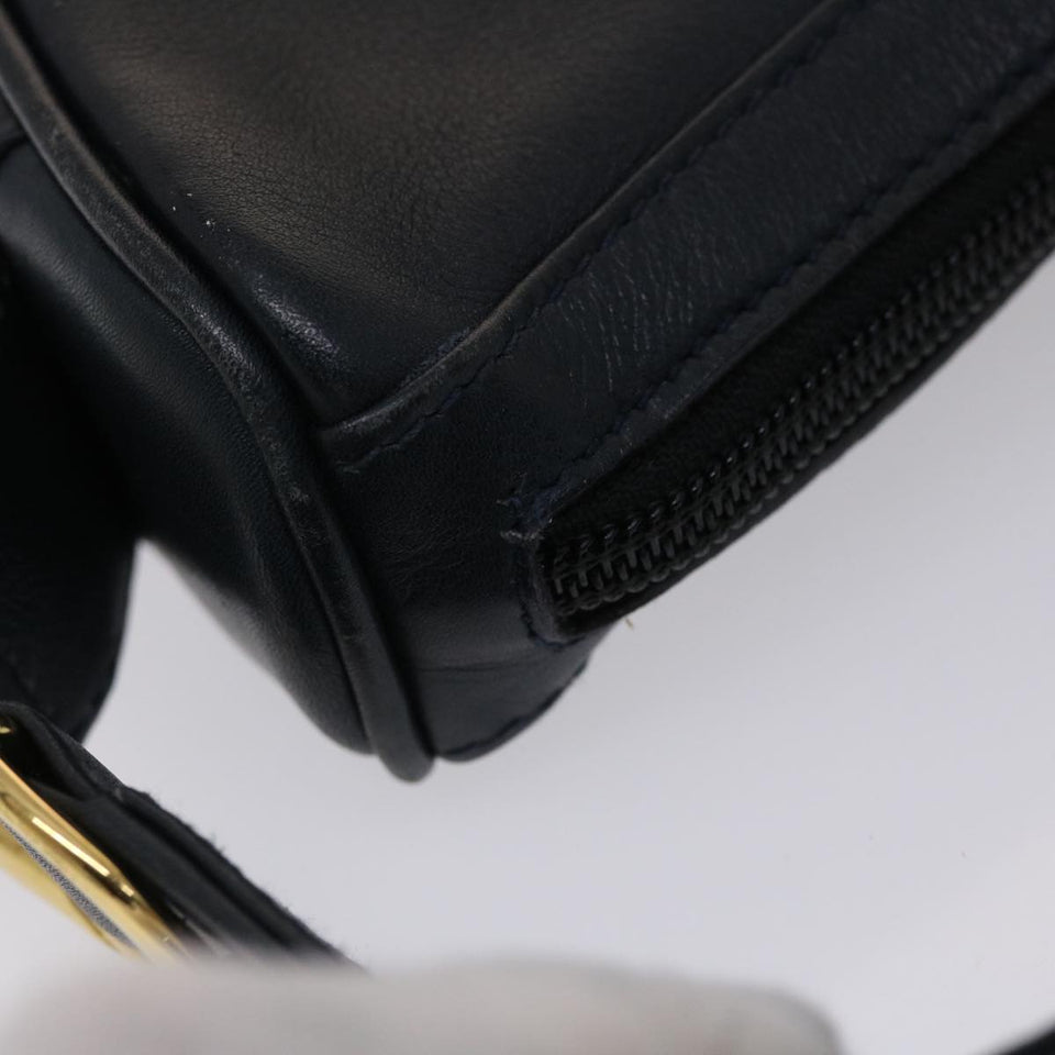 GUCCI Shoulder Bag Leather Navy  bs6472
