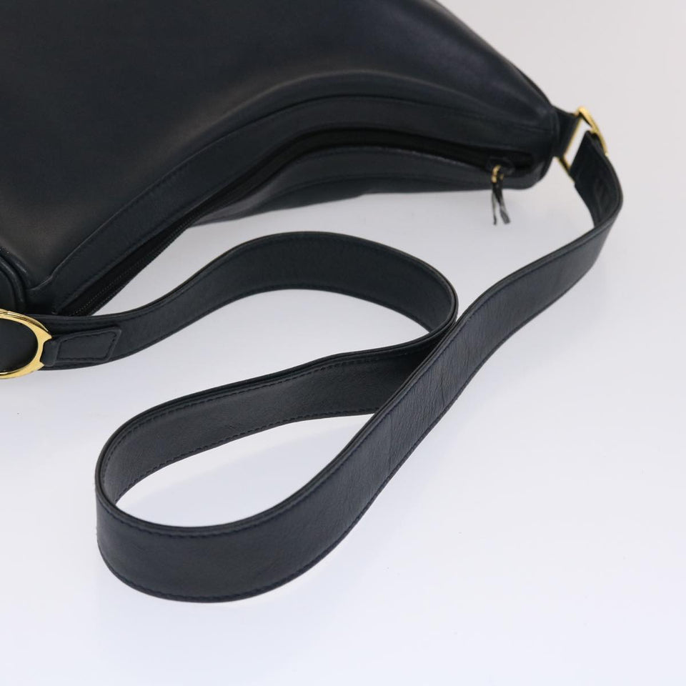 GUCCI Shoulder Bag Leather Navy  bs6472