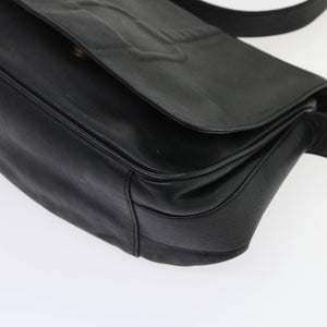 GUCCI Shoulder Bag Leather Black  bs6638