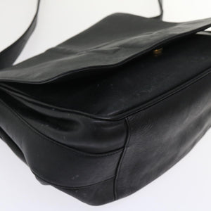 GUCCI Shoulder Bag Leather Black  bs6638