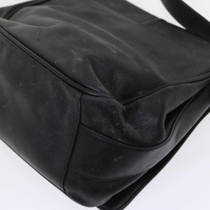 GUCCI Shoulder Bag Leather Black  bs6638