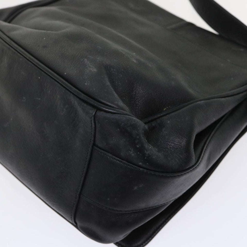 GUCCI Shoulder Bag Leather Black  bs6638