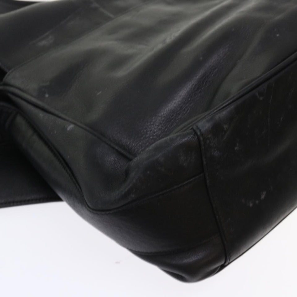 GUCCI Shoulder Bag Leather Black  bs6638