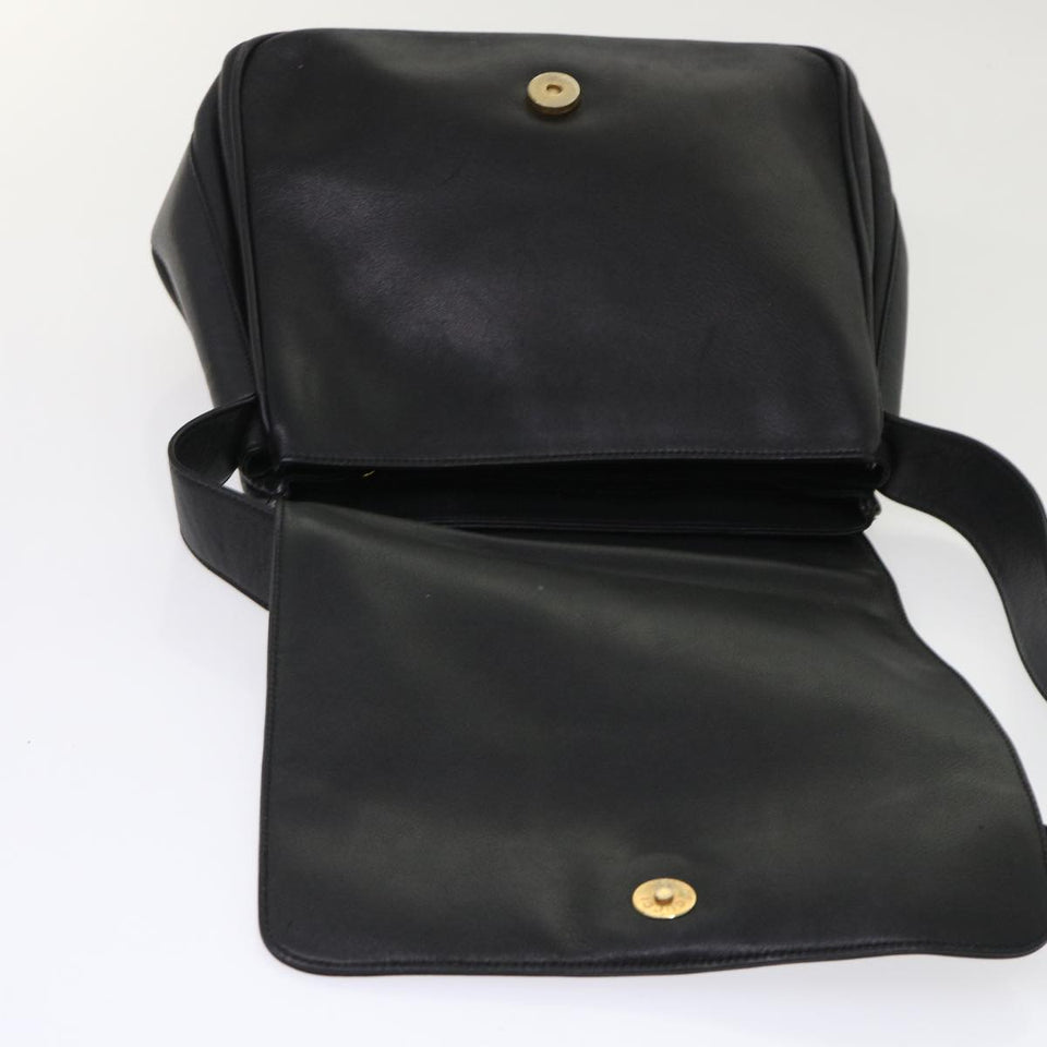 GUCCI Shoulder Bag Leather Black  bs6638