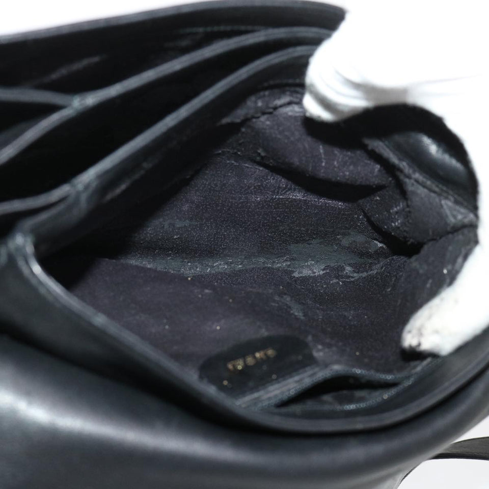GUCCI Shoulder Bag Leather Black  bs6638