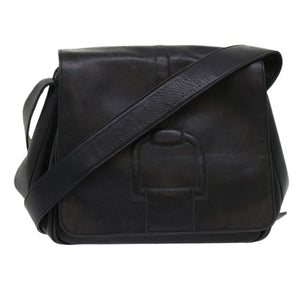 GUCCI Shoulder Bag Leather Black  bs6638