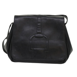GUCCI Shoulder Bag Leather Black  bs6638