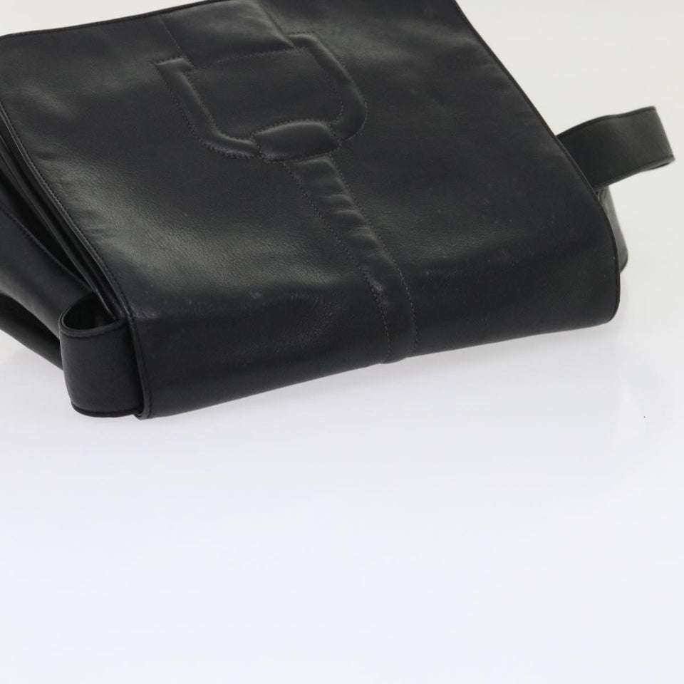 GUCCI Shoulder Bag Leather Black  bs6638