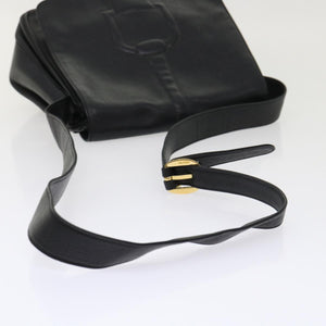 GUCCI Shoulder Bag Leather Black  bs6638