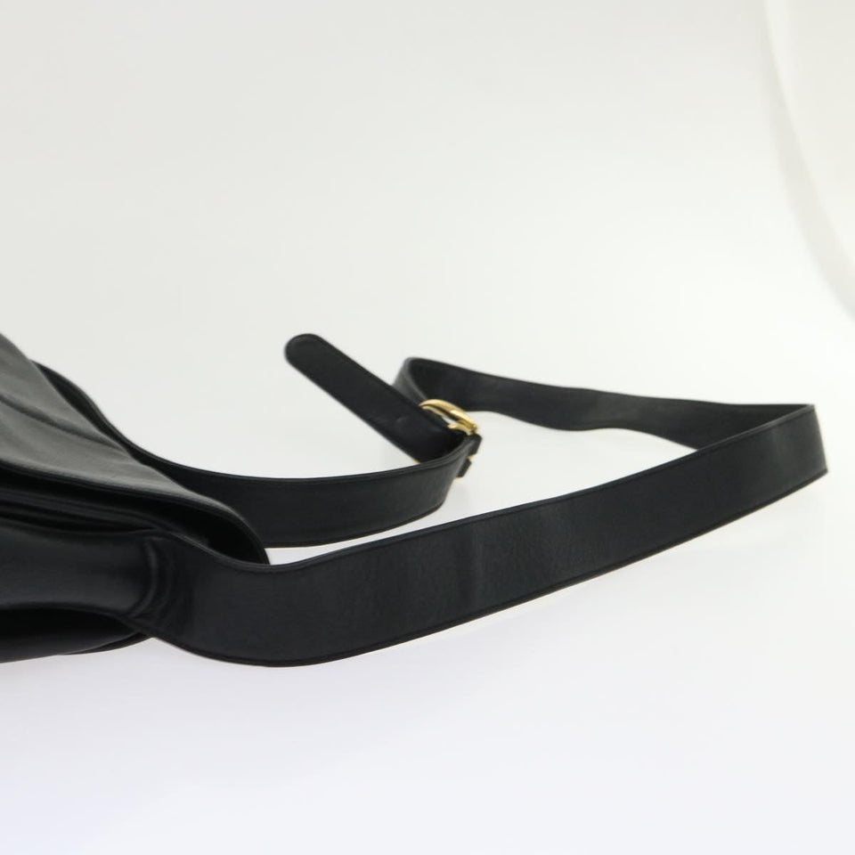 GUCCI Shoulder Bag Leather Black  bs6638