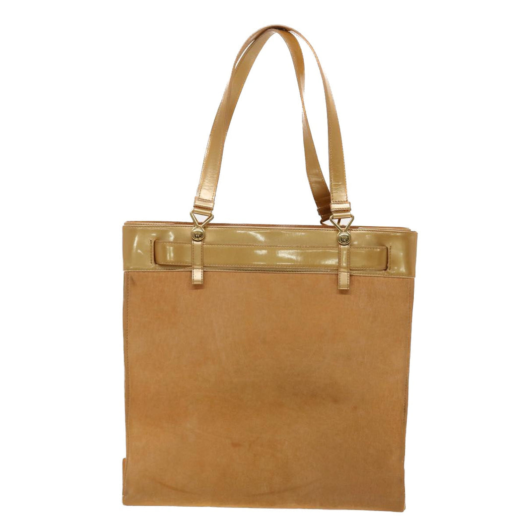 CHRISTIAN DIOR Trotter Canvas Tote Bag Beige  bs6841