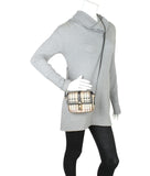 Burberry Berkeley Mini Haymarket Check Beige Coated Canvas Cross Body Bag