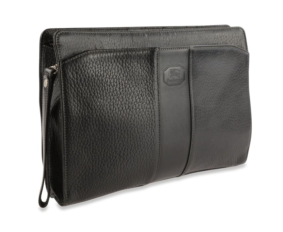 Burberry Black Leather Clutch