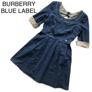 Burberry Blue Label Denim Nova Check Hose Logo Dress